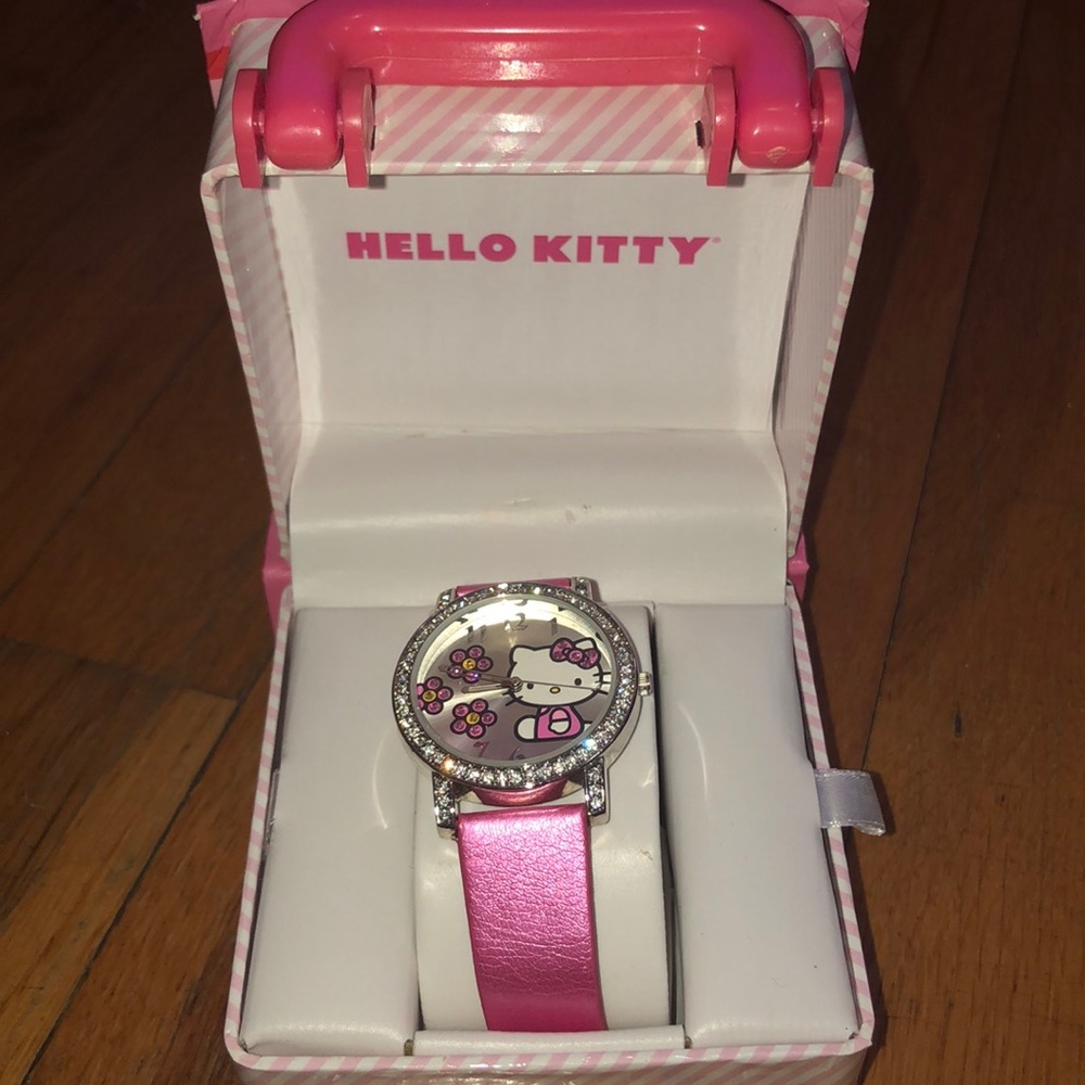 Pink Studded Hello Kitty Watch